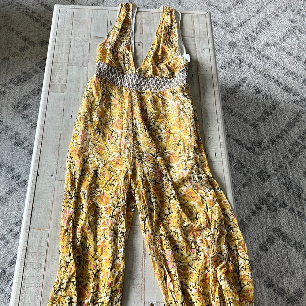✨Free People Uber Sexy & Comfy Pink and Yellow Harem Onsie✨